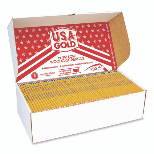 School Pencils, HB #2, Black Lead, Yellow Barrel, 250/Box