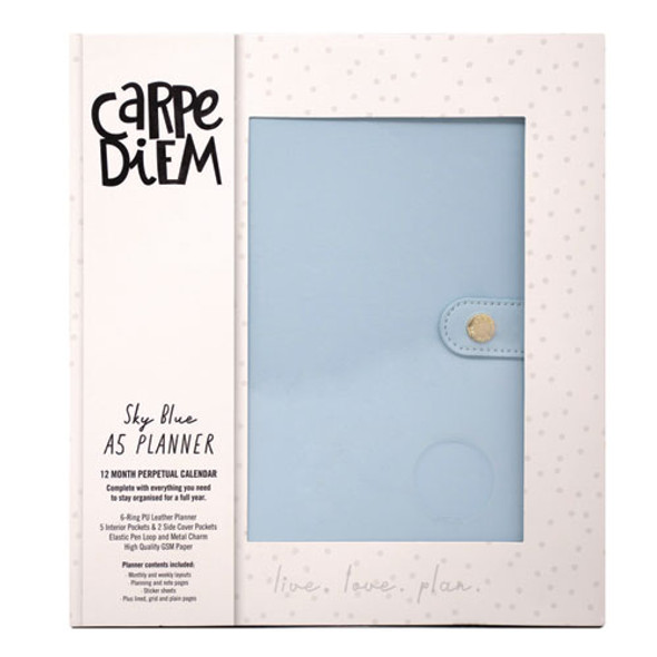 A5 Planner, 10.24 x 9.25, Blue Cover, 12-Month