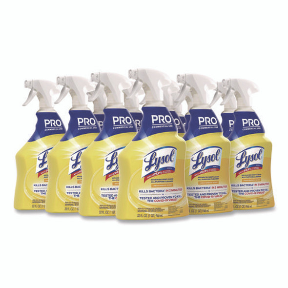 Advanced Deep Clean All Purpose Cleaner, Lemon Breeze, 32 oz Trigger Spray Bottle, 12/Carton