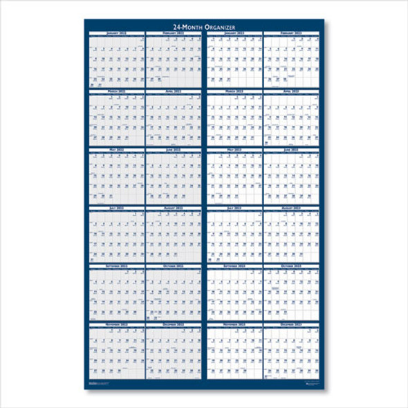 Reversible/Erasable Two-Year Wall Calendar, 24 x 37, Light Blue/Blue/White Sheets, 24-Month: Jan 2025 to Dec 2026 Reversible/Erasable Two-Year Wall Calendar, 24 x 37, Light Blue/Blue/White Sheets, 24-Month: Jan 2025 to Dec 2026
