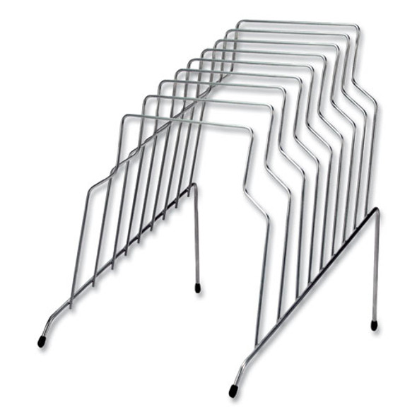 Wire Step File, 8 Sections, Letter to Legal Size Files, 10.13" x 12.13" x 11.81", Silver