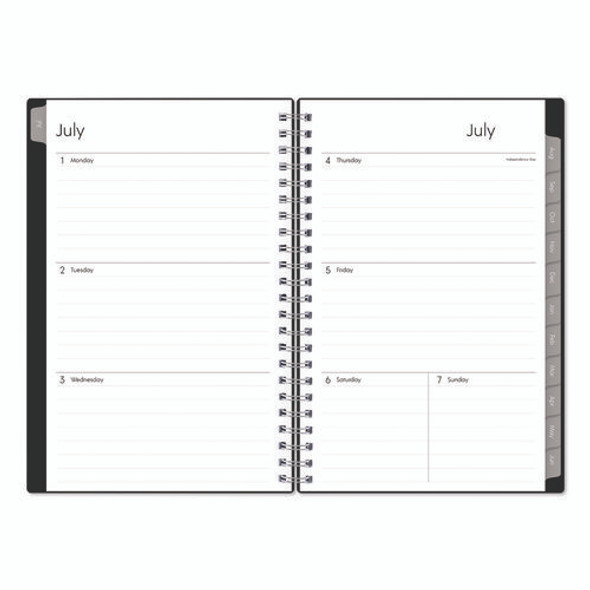 Enterprise Academic Weekly/Monthly Planner, 8 x 5, Black Cover, 12-Month (July to June): 2024 to 2025