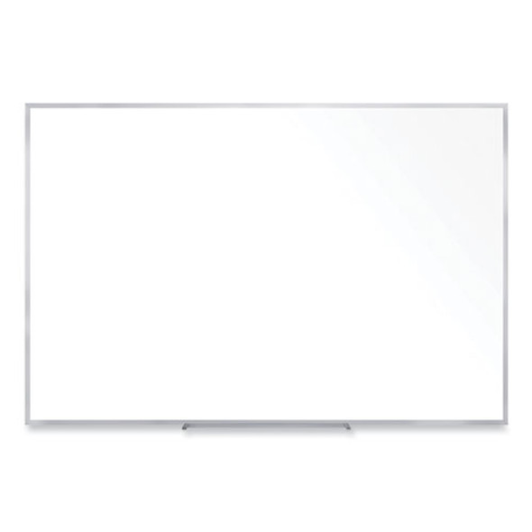 Non-Magnetic Whiteboard with Aluminum Frame, 60.63" x 36.44", White Surface, Satin Aluminum Frame