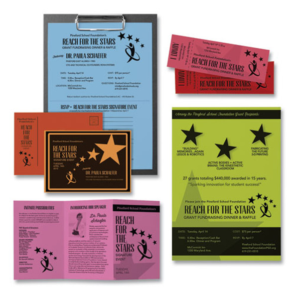 Double-Color Card Stock, 70 lb Cover Weight, Assorted Colors, 8.5 x 11, 80/Pack Double-Color Card Stock, 70 lb Cover Weight, Assorted Colors, 8.5 x 11, 80/Pack