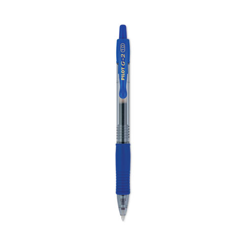 G2 Premium Gel Pen, Retractable, Bold 1 mm, Blue Ink, Smoke/Blue Barrel, Dozen