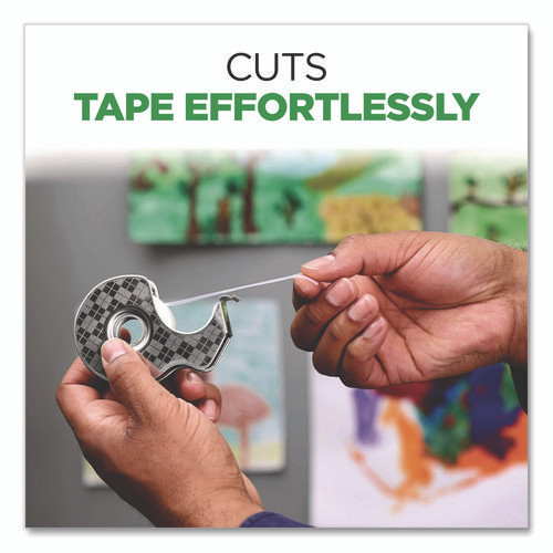 Stainless Steel Refillable Tape Dispenser with 2 Rolls 0.75" x 550" Tape