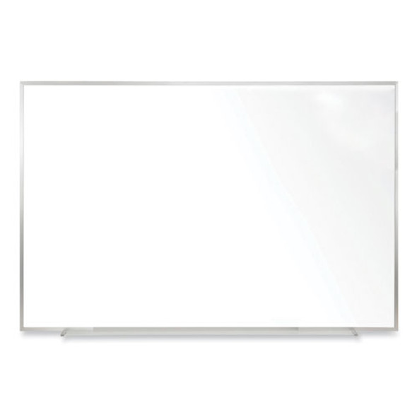 Non-Magnetic Whiteboard with Aluminum Frame, 48.63" x 48.47", White Surface, Satin Aluminum Frame
