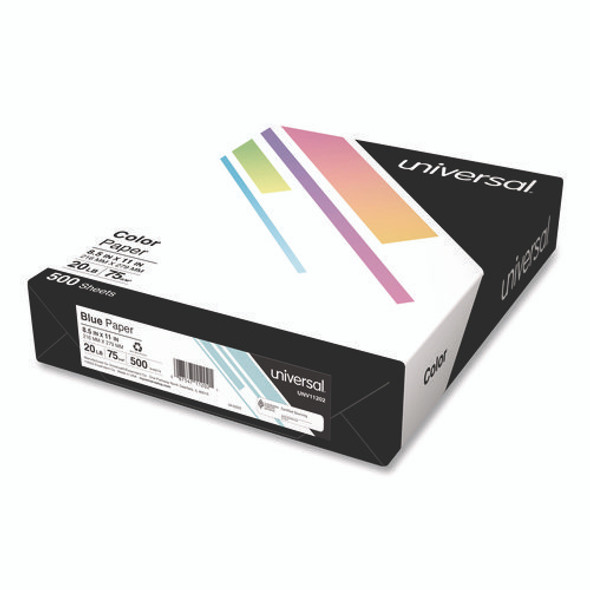 Deluxe Colored Paper, 20 lb Bond Weight, 8.5 x 11, Blue, 500/Ream