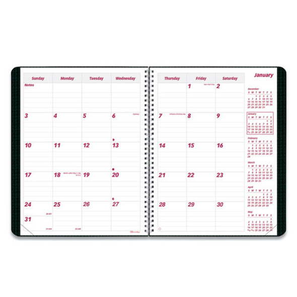 DuraFlex 14-Month Planner, 8.88 x 7.13, Black Cover, 14-Month: Dec 2024 to Jan 2026