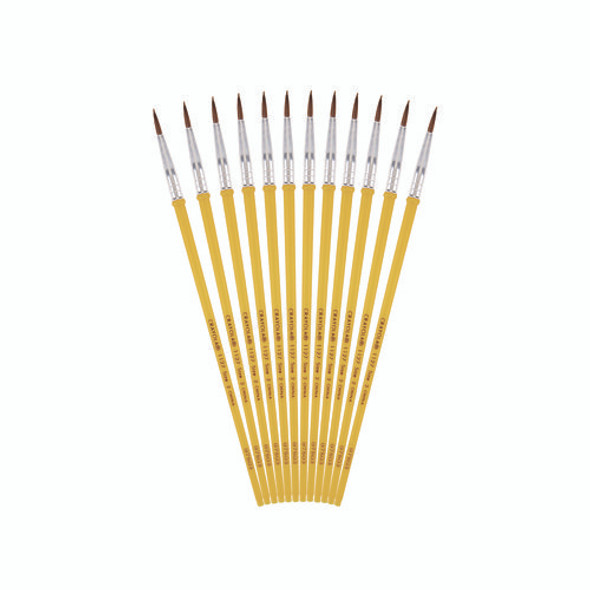 Watercolor Brush Set, Size 2, Camel-Hair Blend, Round Profile, 3/Pack