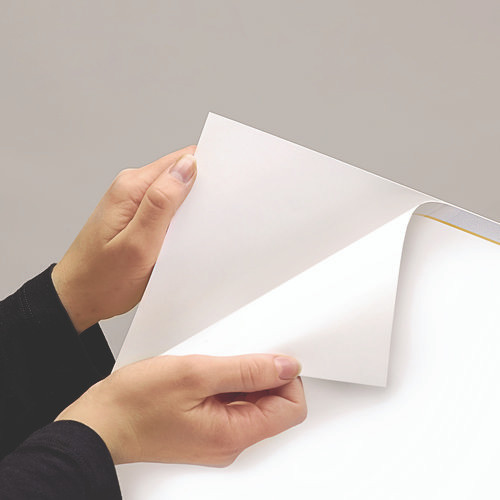 WallMates Self-Adhesive Dry Erase Monthly Planning Surfaces, 18 x 12, White/Gray/Orange Sheets, Undated