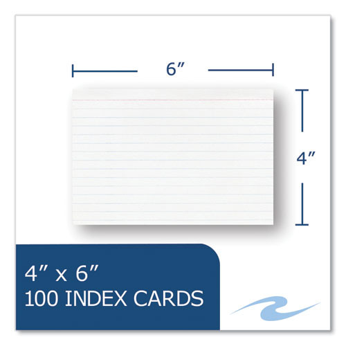 White Index Cards, Narrow Ruled, 4 x 6, 100 Cards, 36/Carton