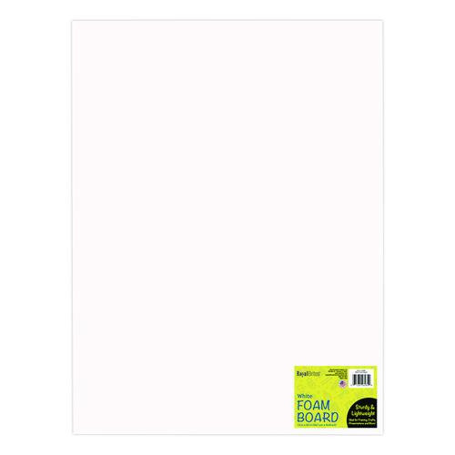 Foam Board, 15" x 20", 3/16" Thick, White, 10/Pack