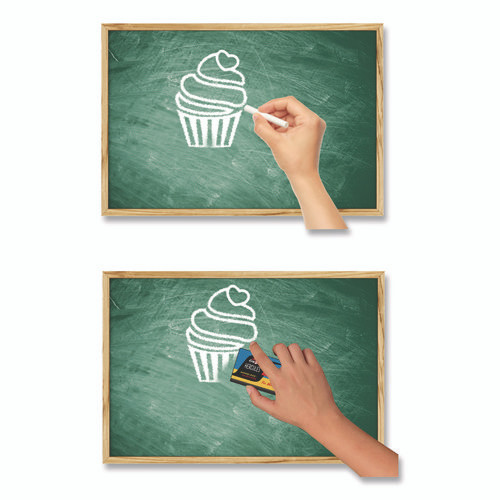 Chalk and Eraser Set, (12) White/(12) Assorted