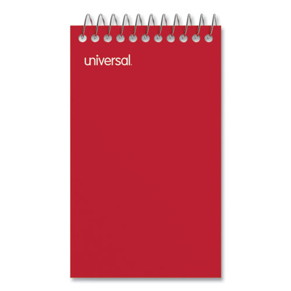 Wirebound Memo Pad with Coil-Lock Wire Binding, Narrow Rule, Orange Cover, 50 White 3 x 5 Sheets, 12/Pack