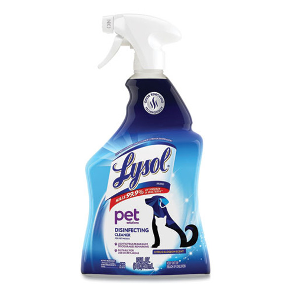 Pet Solutions Disinfecting Cleaner, Citrus Blossom, 32 oz Trigger Bottle, 9/Carton Pet Solutions Disinfecting Cleaner, Citrus Blossom, 32 oz Trigger Bottle, 9/Carton