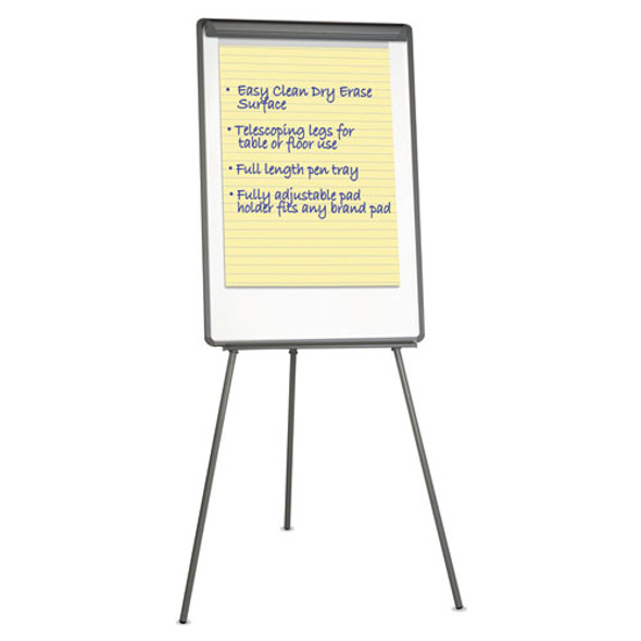 Dry Erase Board with Tripod Easel, 29" x 41", White Surface