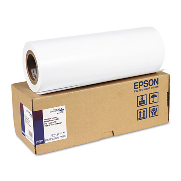 Premium Luster Photo Paper, 3" Core, 10 mil, 16" x 100 ft, Premium Luster White