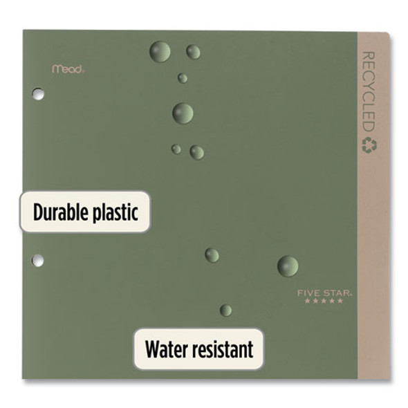 Recycled Plastic Two-Pocket Folder, 11" x 8.5", Randomly Assorted