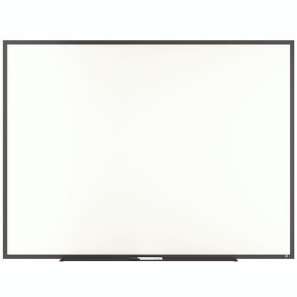 Melamine Dry Erase Board, 48" x 36", White Surface, Black Aluminum Frame