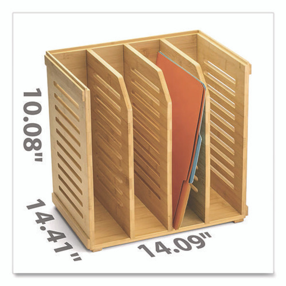 Bamboo Magazine File, 14.09 x 14.41 x 14.41, Brown