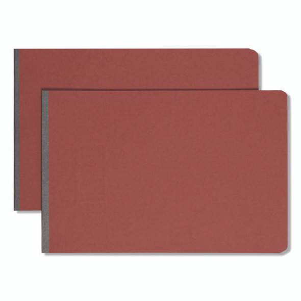 Prong Fastener Pressboard Report Cover, Two-Piece Prong Fastener, 3" Capacity, 11 x 17, Red/Red