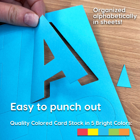 Bulletin Board Letters & Numbers, Bright Colors, 1.5in & 3in, 710 Pieces Bulletin Board Letters & Numbers, Bright Colors, 1.5in & 3in, 710 Pieces