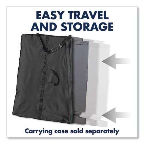 Duramax Portable Presentation Easel, Adjusts 39" to 72" High, Plastic, Gray