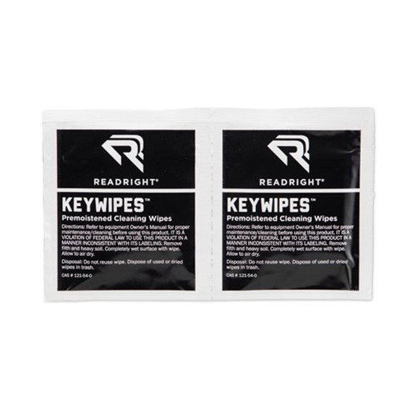 KeyWipes Keyboard Wet Wipes, 6.88 x 5, Unscented, 18/Box