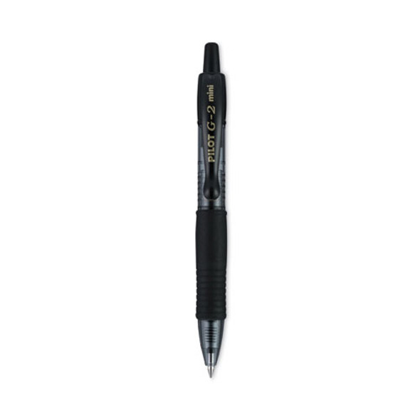 G2 Mini Gel Pen, Retractable, Fine 0.7 mm, Black Ink, Smoke/Black Barrel, 4/Pack