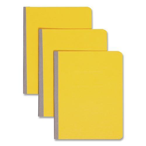 Prong Fastener Premium Pressboard Report Cover, Two-Piece Prong Fastener, 3" Capacity, 8.5 x 11, Yellow/Yellow