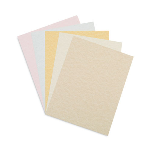 Array Card Stock, 65 lb Cover Weight, 8.5 x 11, Assorted Parchment Colors, 100/Pack
