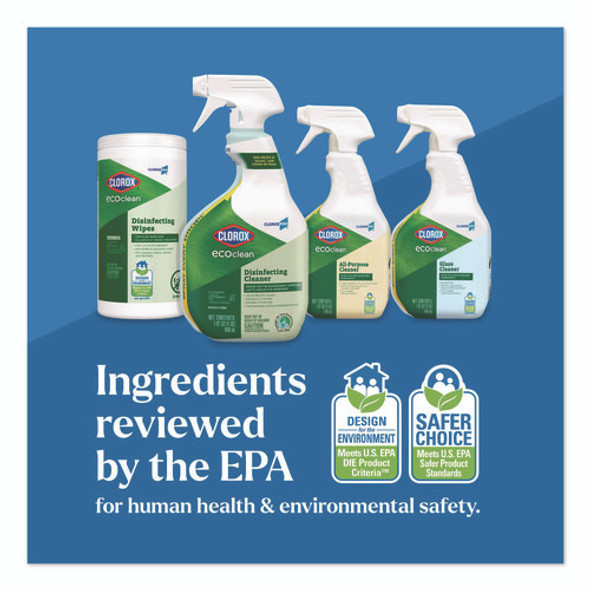 Clorox Pro EcoClean Disinfecting Cleaner, Unscented, 32 oz Spray Bottle, 9/Carton