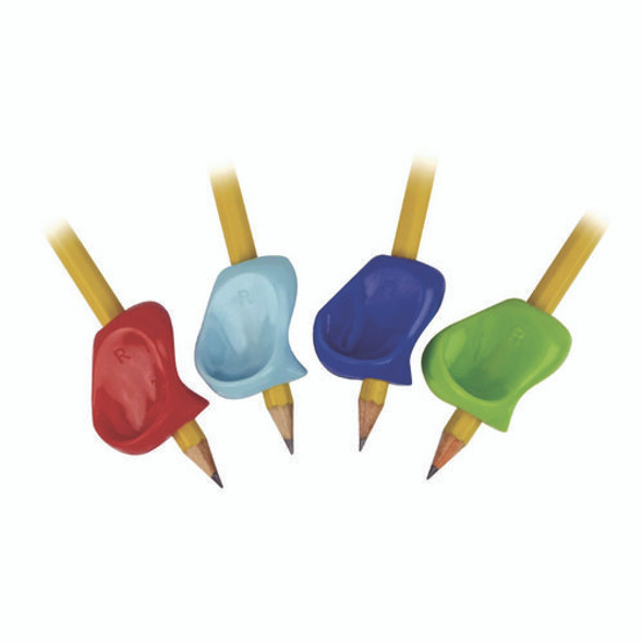 Pinch Pencil Grip, 1" Long, Assorted Colors, 100/Carton