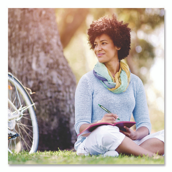 VBall RT Liquid Ink Rollerball Pen, Retractable, Fine 0.7 mm, Green Ink, Green/White Barrel