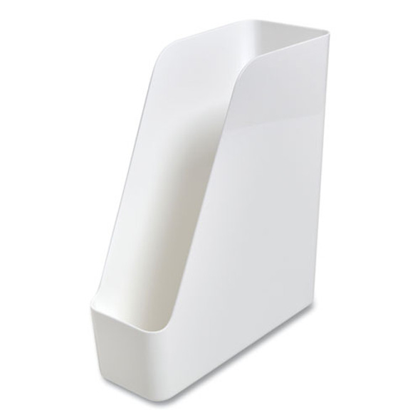 Plastic Magazine File, 4.28 x 10.47 x 11.7, White, 2/Pack
