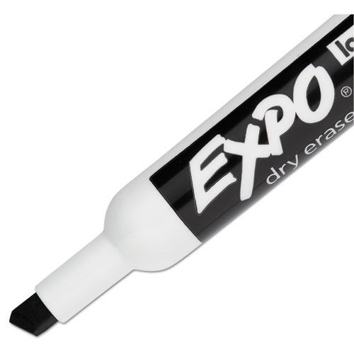 Low-Odor Dry-Erase Marker Value Pack, Broad Chisel Tip, Black, 36/Box