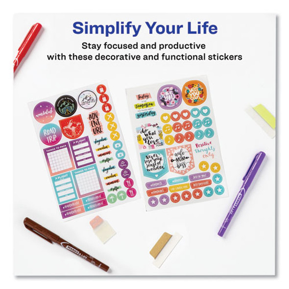 Planner Sticker Variety Pack for Moms, Budget, Family, Fitness, Holiday, Work, Assorted Colors, 1,820/Pack