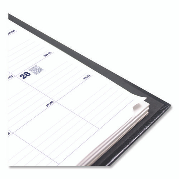 Plan and Link Monthly Planner, 9.25 x 7.25, Black Lizard-Like Faux Leather Cover, 16-Months: Sept 2024 to Dec 2025