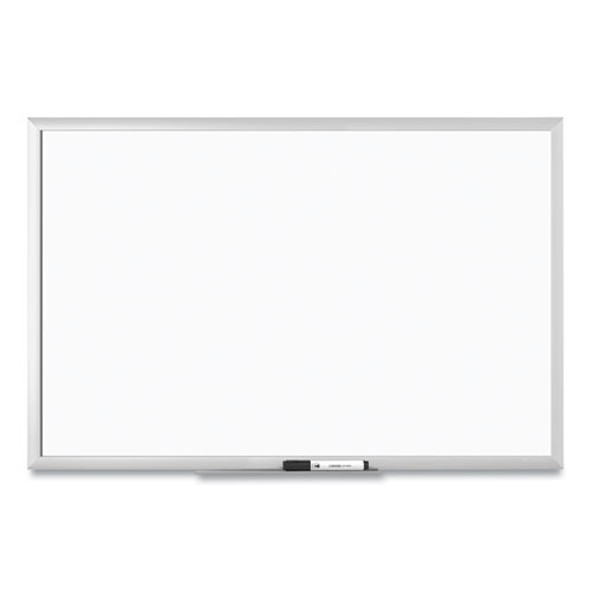 Melamine Dry Erase Board, 36" x 24" (Actual Size: 35" x 23"), White Surface, Satin Aluminum Frame