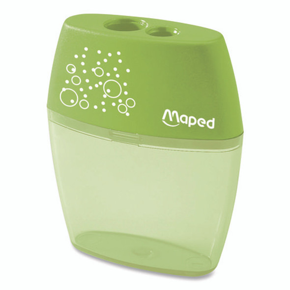 Shaker Two-Hole Canister Pencil Sharpener, 3.74 x 1.02 x 4.92, Randomly Assorted Color