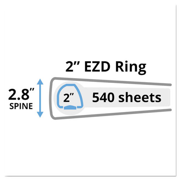 Durable View Binder with DuraHinge and EZD Rings, 3 Rings, 2" Capacity, 11 x 8.5, Black, (9500)