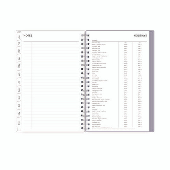 Laila Create-Your-Own Cover Weekly/Monthly Planner, Wildflower Artwork, 8 x 5, Purple/Blue/Pink, 12-Month (Jan to Dec): 2025