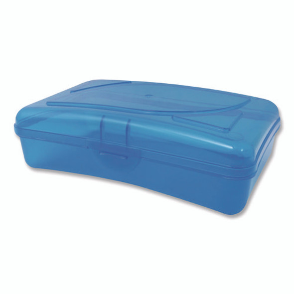 Plastic School Box, 1 Compartment, 8 x 5.13 x 2.13, Randomly Assorted Colors