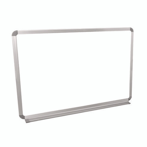 Wall-Mounted Magnetic Whiteboard, 36" x 24", White Surface, Silver Aluminum Frame