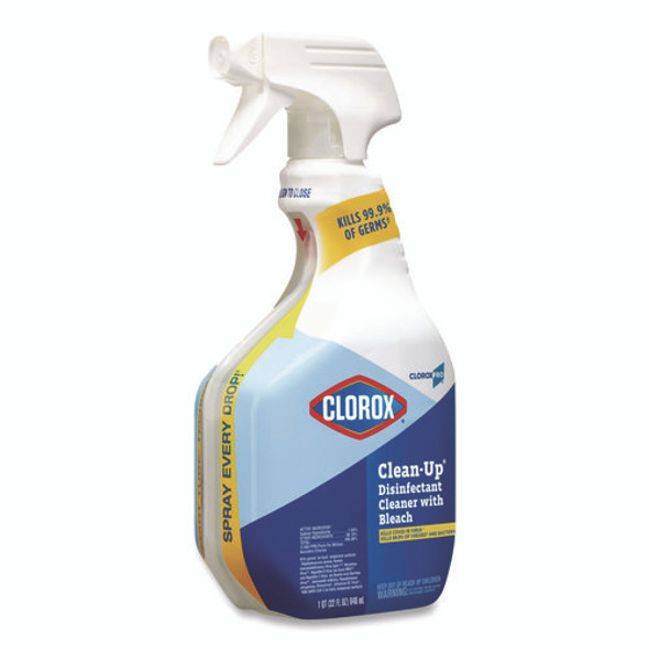 CloroxPro Clean-Up Disinfectant Cleaner with Bleach, 32 oz Smart Tube Spray, 9/Carton