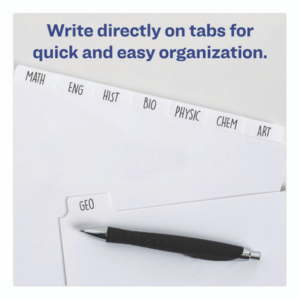 Write and Erase Plain-Tab Paper Dividers, 5-Tab, 11 x 8.5, White, 36 Sets