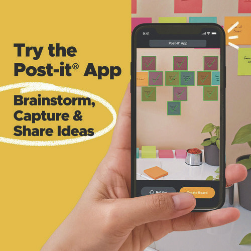 Pop-Up Notes Summer Joy Collection Colors, 3" x 3", Assorted Colors, 90 Sheets/Pad, 6 Pads/Pack