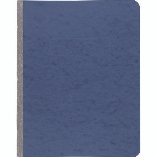 Pressboard Report Cover with Tyvek Reinforced Hinge, Two-Piece Prong Fastener, 3" Capacity, 8.5 x 11, Dark Blue/Dark Blue