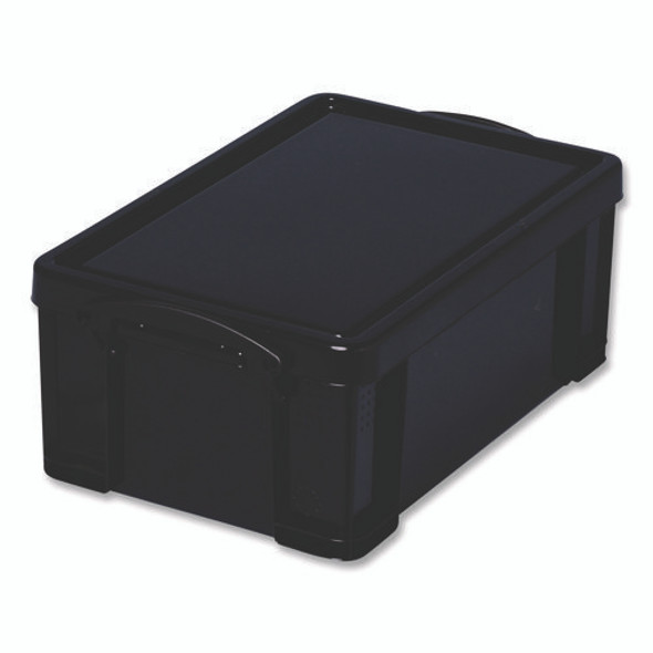 9.51 Qt. Latch Lid Storage Tote, 15.55" x 10.04" x 6.1", Solid Black